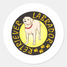 Labrador Retriever Round Sticker