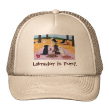 Labradors Autumn Fun Trucker Hat