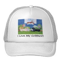 Labradors in the Garden Painting Trucker Hats