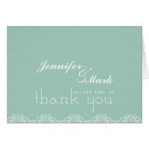 Lace Doily Thank You Note in MInt Greeting Card