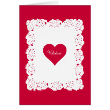 Lace Doily Valentine Card