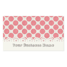 Lace & Pink Dot Business Card