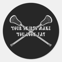 Lacrosse Girls Fat Sticker