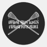 Lacrosse Smack OffDefWhite Sticker