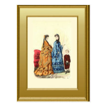 Ladies and a little boy postcards