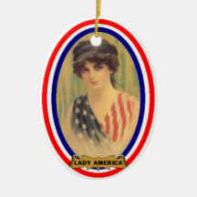 Lady America Christmas Ornament