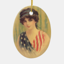 Lady America Christmas Ornaments