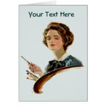 Lady Artist Greeting Card