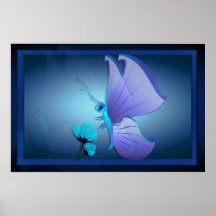 Lady Blue Butterfly Print
