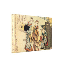 Lady by Hokusai Gallery Wrap Canvas