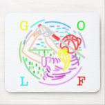lady golf mouse pad