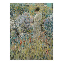 Lady in a Garden - Frederick Carl Frieseke Post Cards