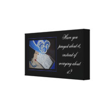 Lady in Blue hat Canvas Print