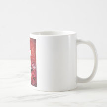 Lady in red coffee mugs