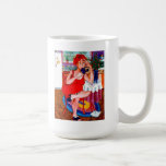 lady in red dress mugs