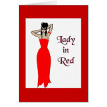 Lady in Red Greeting/Note Card