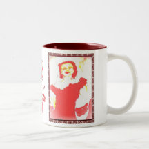 Lady in Red mug
