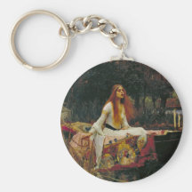 Lady of Shalott with Flowing Hair Key Chain