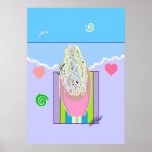 Lady On The Beach Posters