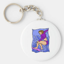 Lady Surfer Key Chain