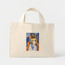Lady With A Fan Tote Bags