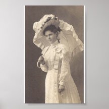 lady with parasol poster