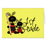 Ladybug 1st Grade Tshirts and Gifts Greeting Cards
