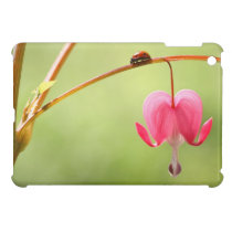 Ladybug and Bleeding Heart Flower ipad mini cases