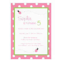 Ladybug Birthday Personalized Announcement