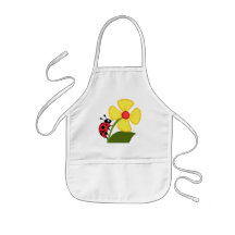 Ladybug Flower Apron