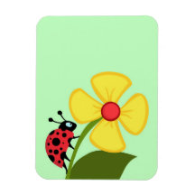 Ladybug Flower Magnet