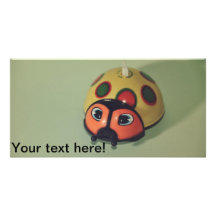 Ladybug toy photo greeting card