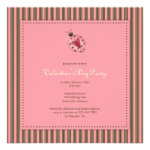 Ladybug :: Valentine's Day Party Invitation