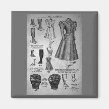 Lady's Bicycle Fashions1897 - Vintage Fridge Magnets