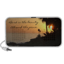 Laguna Beach Ocean Sunset Doodle Portable Speaker