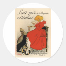 Lait Pur Round Sticker