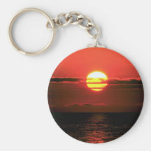Lake Erie sunset, Upstate New York, U.S.A. Key Chains