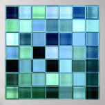 Lake Glass Tile Mosaic Poster up to 28x28