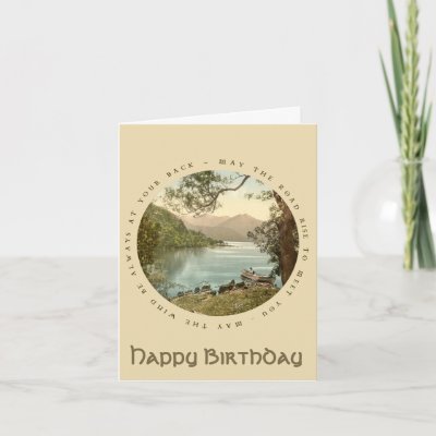 Lake in Kerry Ireland Vintage Happy Birthday Card on Za