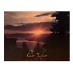 Lake Tahoe Sunrise Vintage Postcard