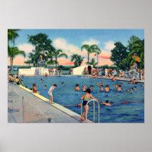 Lakeland Florida Municipal Swimming Pool Posters