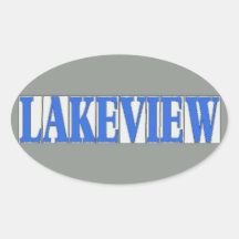 LAKEVIEW OVAL STICKERS