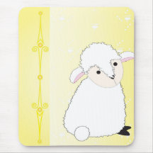 Lamby on Yellow Mousepads