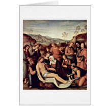 Lamentation By Pietro Perugino Cards