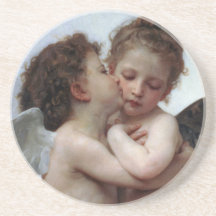 L'Amour et Psyché, Enfants – William Bouguereau Beverage Coasters