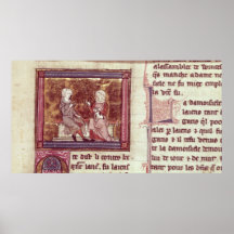 Lancelot and Guinevere sit and talk Print