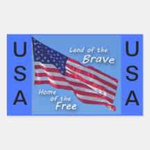 Land of the Brave Rectangular Sticker