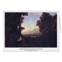 Landscape With Penitent Magdalen By Lorrain Claude Greeting Cards