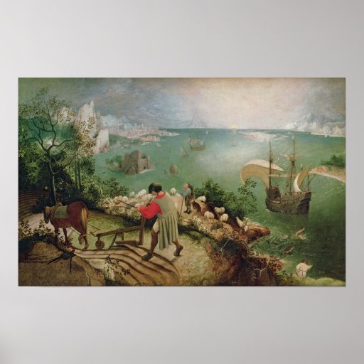 Landscape with the Fall of Icarus, c.1555 Posters