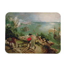 Landscape with the Fall of Icarus, c.1555 Rectangular Magnets